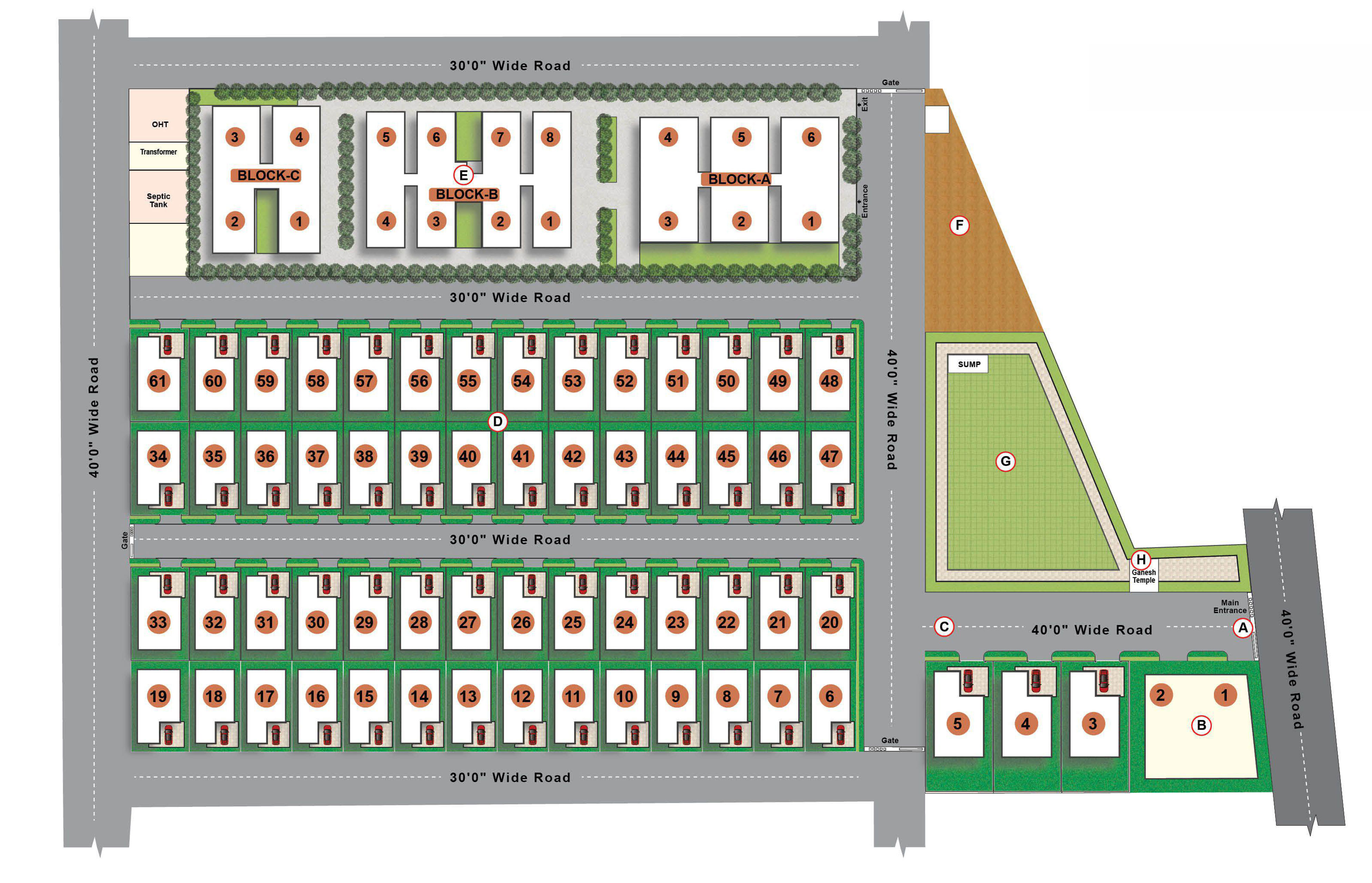 Gated Community Layout plan